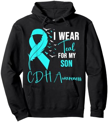 CDH Awareness I Wear Teal for My Son Hoodie - Hoodie | Black