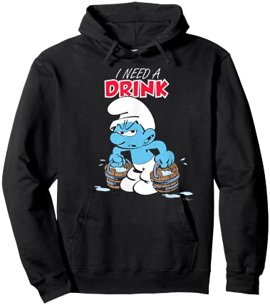 The Smurfs I Need A Drink Hoodie - Hoodie | Black