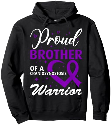 Proud Brother of a Craniosynostosis Warrior Hoodie - Hoodie | Black