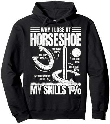 Why I Lose at Horseshoe Funny Throwing Horseshoe Pitching Hoodie - Hoodie | Black