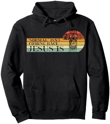 Retro Normal Isn't Coming Back Jesus Is Christian Bible Hoodie - Hoodie | Black