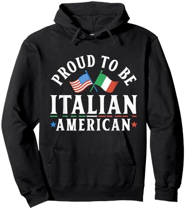 Proud To Be Italian American Usa Italy Italian American Us Hoodie - Hoodie | Black