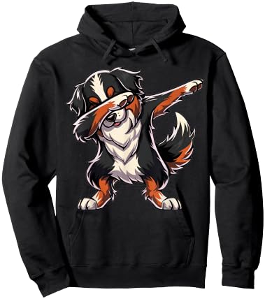 Dabbing Bernese Mountain Dab Dance Dog Lover Gifts Hoodie - Hoodie | Black