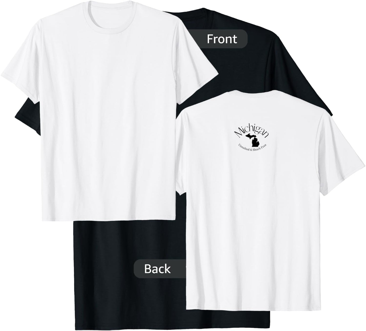 Michigan Unsalted Shark Free T-Shirt - T-Shirt | Black