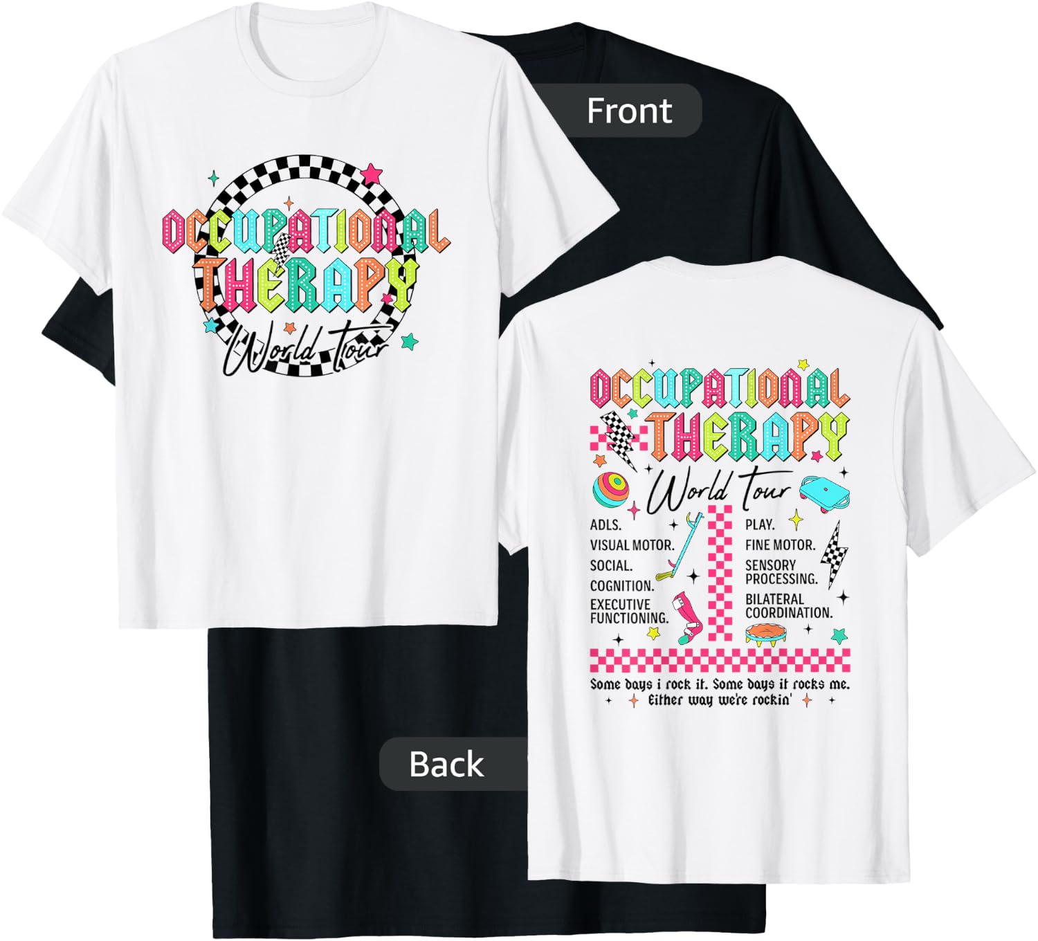 Occupational Therapy World Tour New OT Squad COTA OTA T-Shirt - T-Shirt | Black