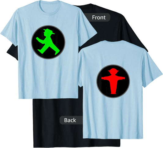 B-Shirt Men's Classic Fit X-Small Blue Ampelmnnchen T-Shirt - T-Shirt | Black