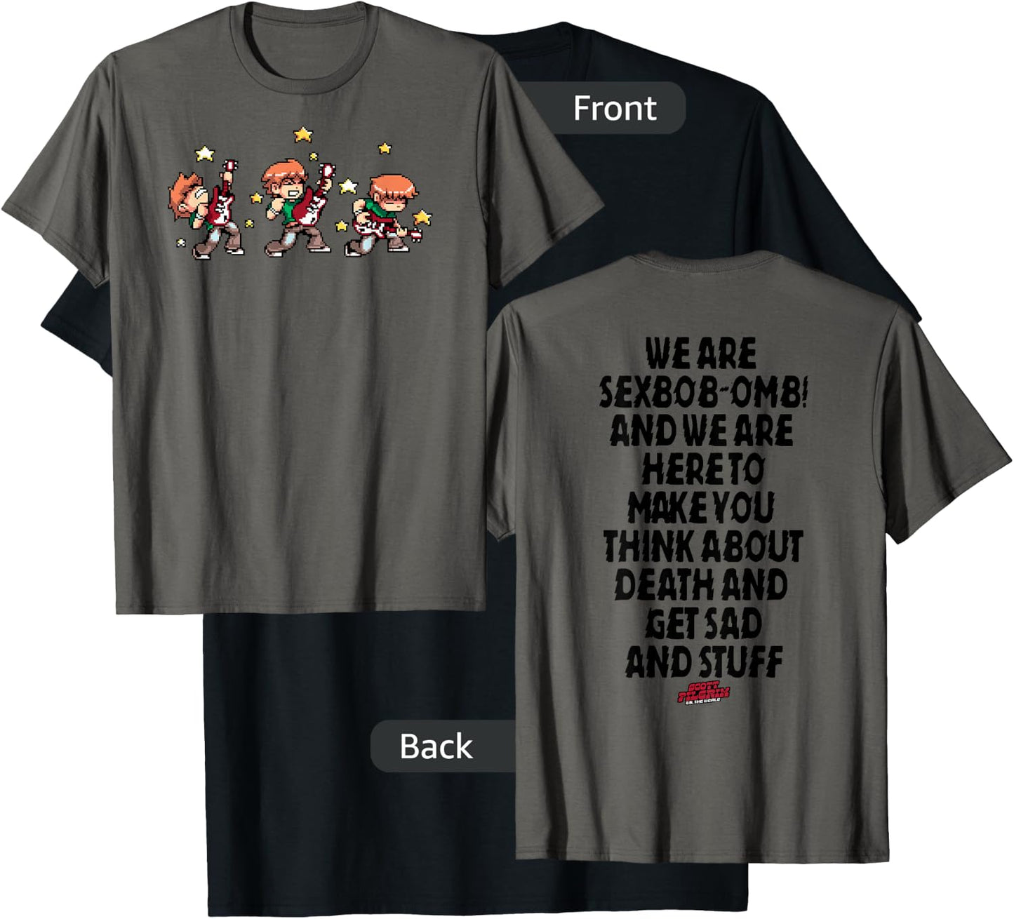 Scott Pilgrim Vs. The World Sexbob-Omb Scott Front & Back T-Shirt - T-Shirt | Black