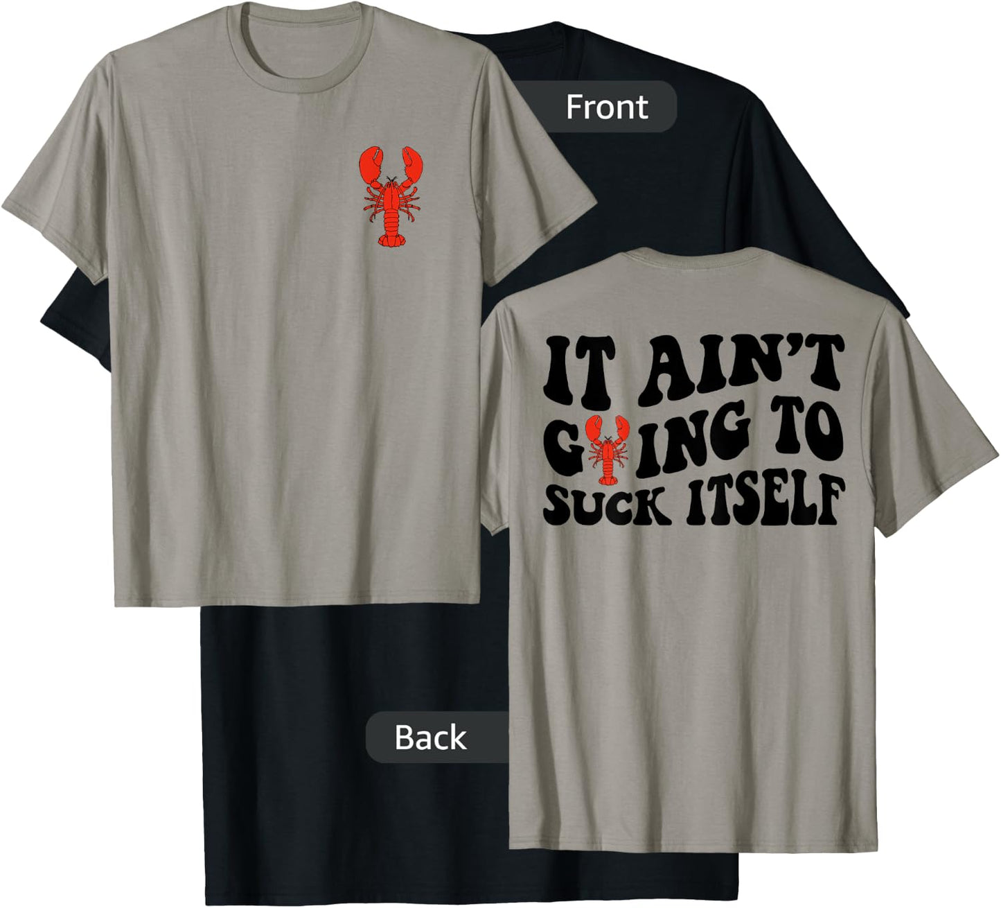 It Ain’t Going To Suck Itself Crawfish Funny Retro Wavy T-Shirt - T-Shirt | Black