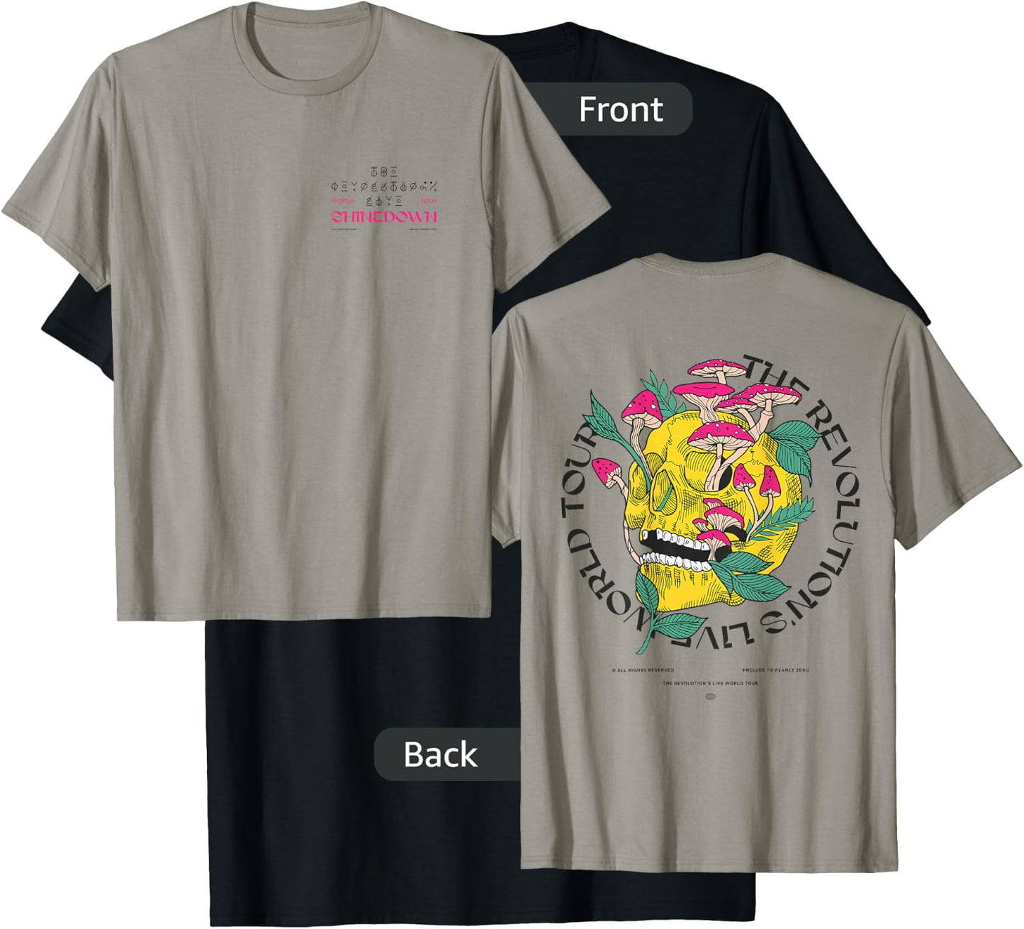 Shinedown Revolutions Live World Tour T-Shirt - T-Shirt | Black