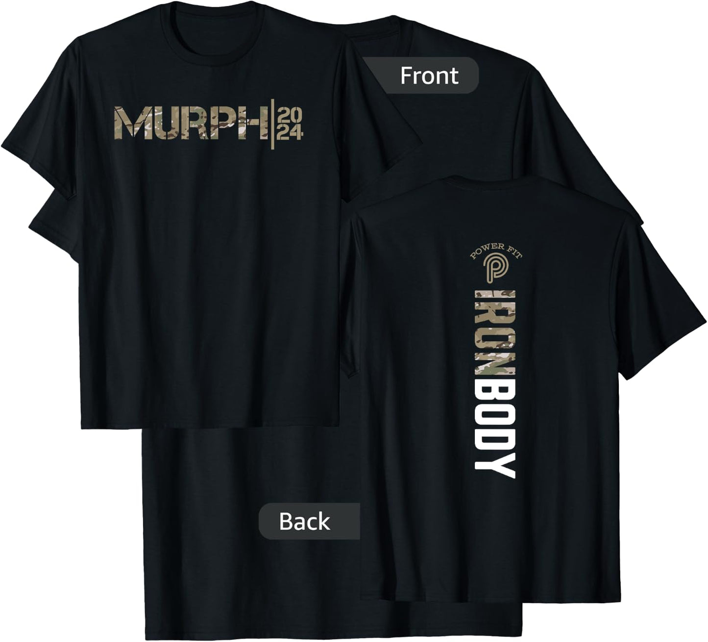 Murph Iron Body Amarillo Camo Dark T-Shirt - T-Shirt | Black