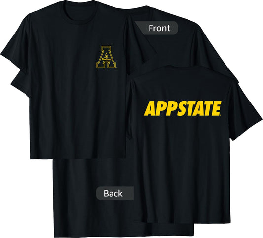 App State Mountaineers | Official NCAA | T1APPSP01 T-Shirt - T-Shirt | Black