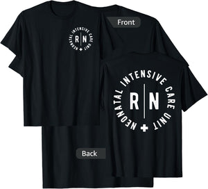 Neonatal Intensive Care Unit NICU Nurse Appreciation 2 Sided T-Shirt - T-Shirt | Black