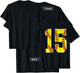 Number #15 Softball Jersey Number 15 Print On Back T-Shirt - T-Shirt | Black