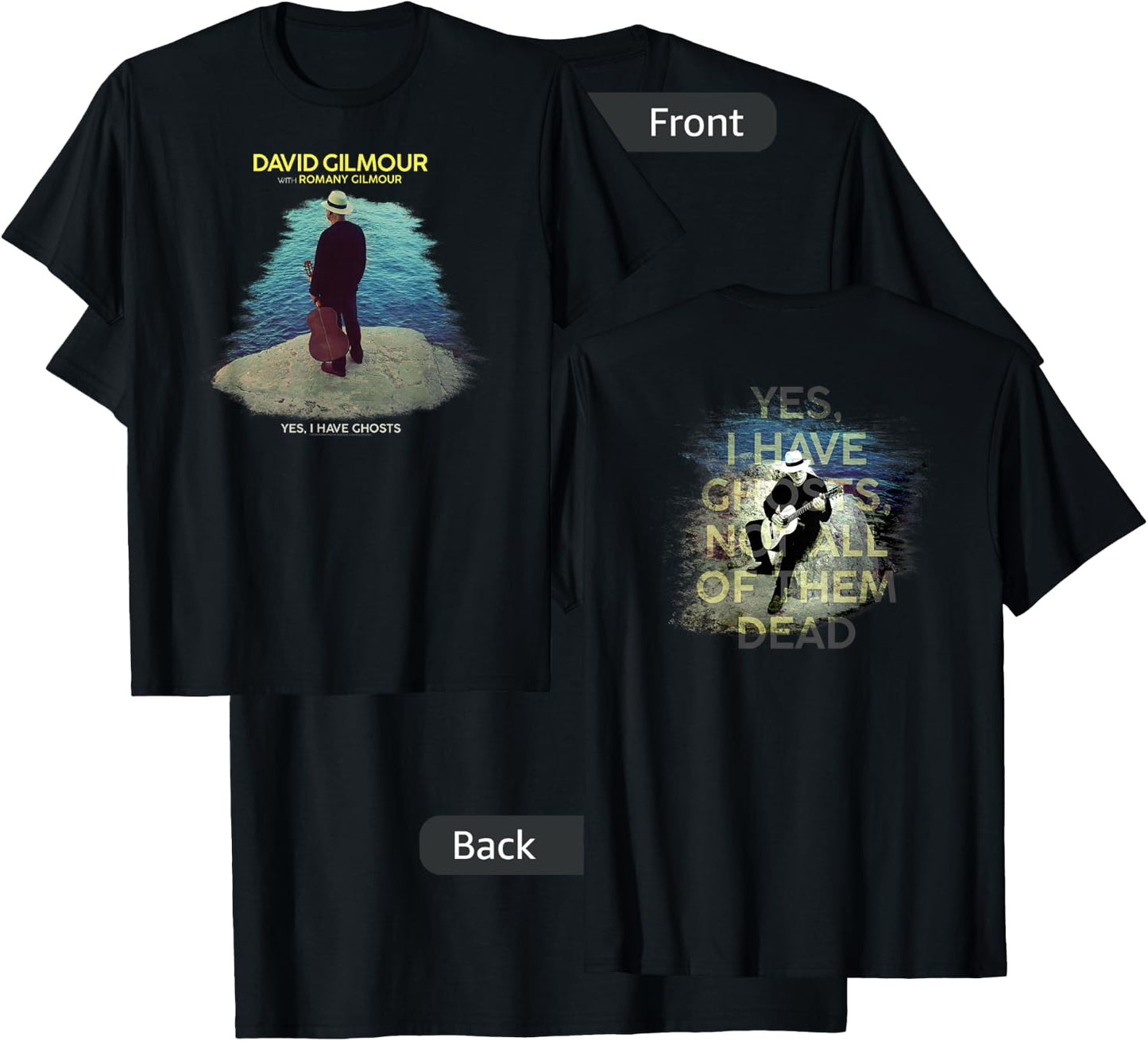 David Gilmour Yes I Have Ghosts T-Shirt - T-Shirt | Black