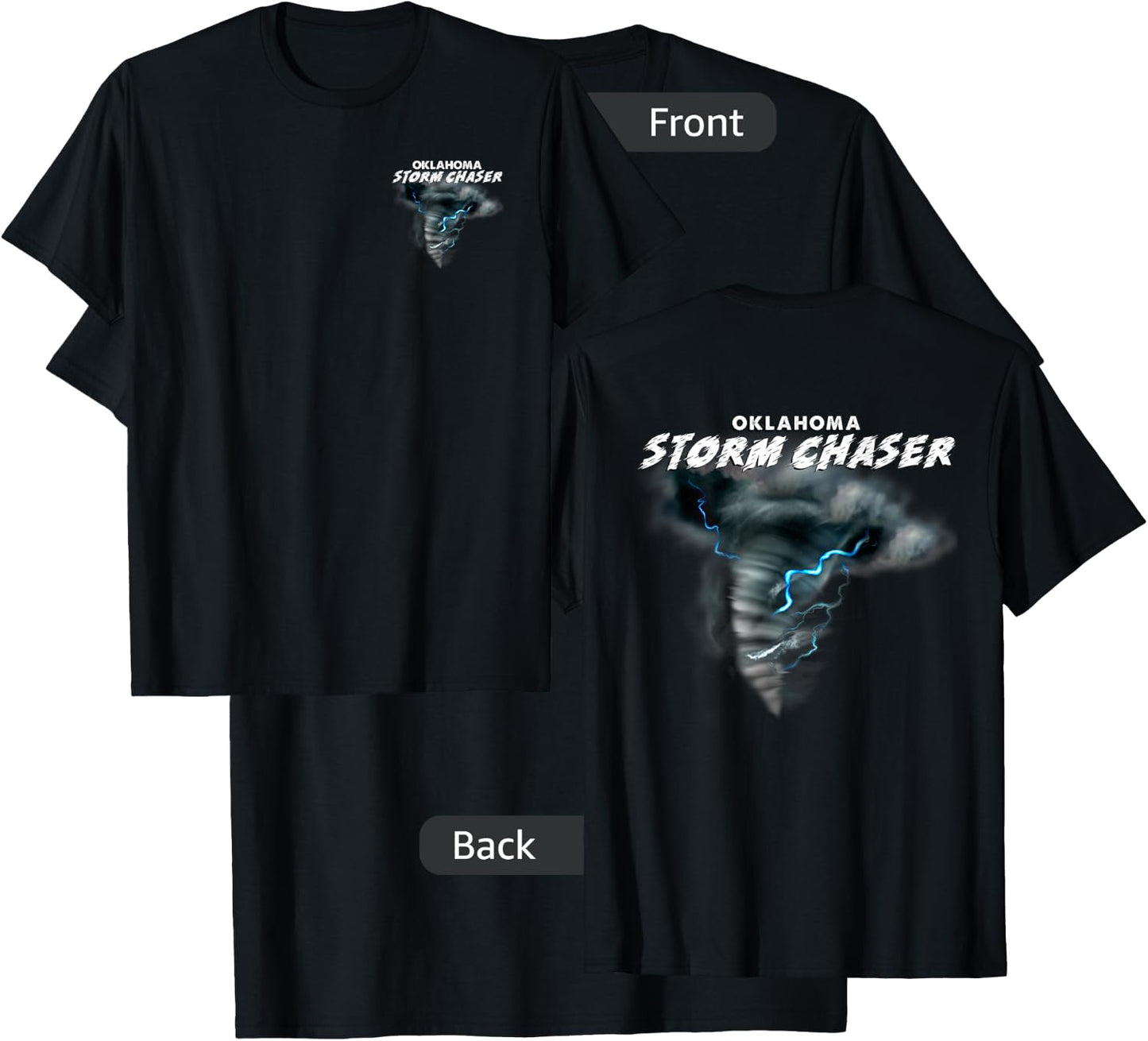 Oklahoma Storm Chaser Severe Weather Tornado Chasing T-Shirt - T-Shirt | Black