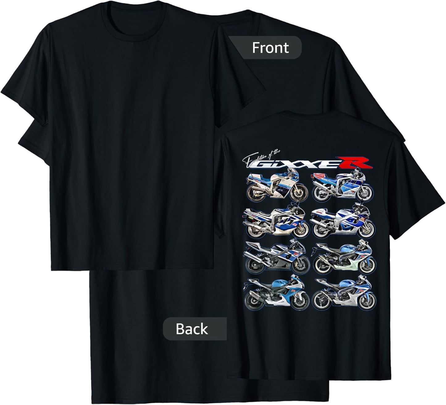 Gixxer, Evolution, GSXR, Road Racing, Motorcycle, Motorbike, Bike T-Shirt - T-Shirt | Black