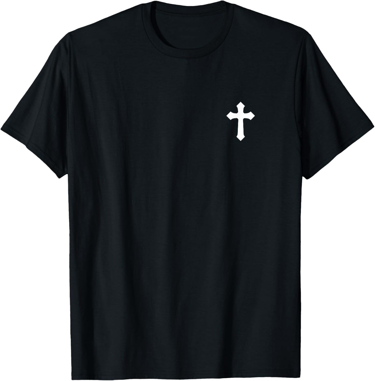 Small Cross Subtle Christian Minimalist Religious Faith T-Shirt - T-Shirt | Black