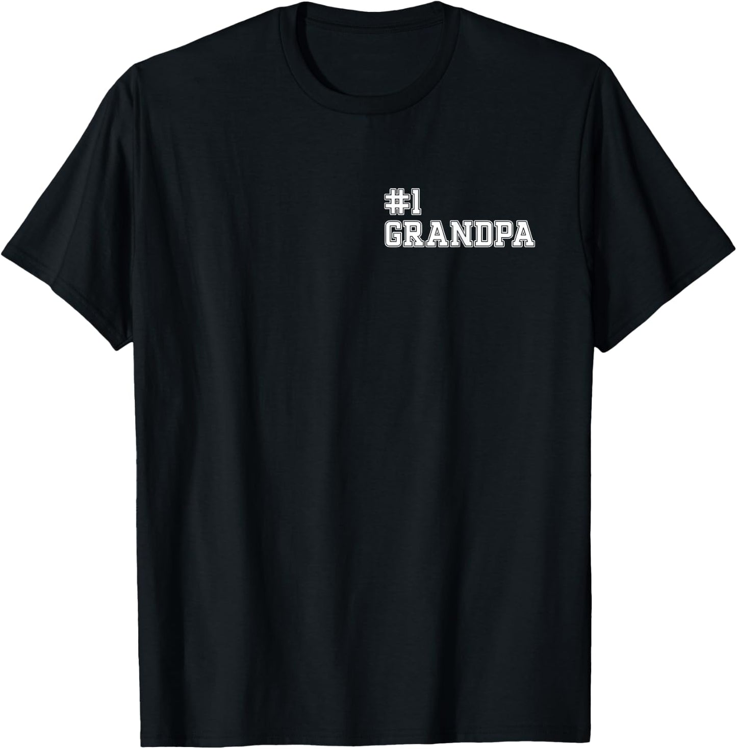 #1 Grandpa Best Grandpa Number One Grandpa T-Shirt - T-Shirt | Black