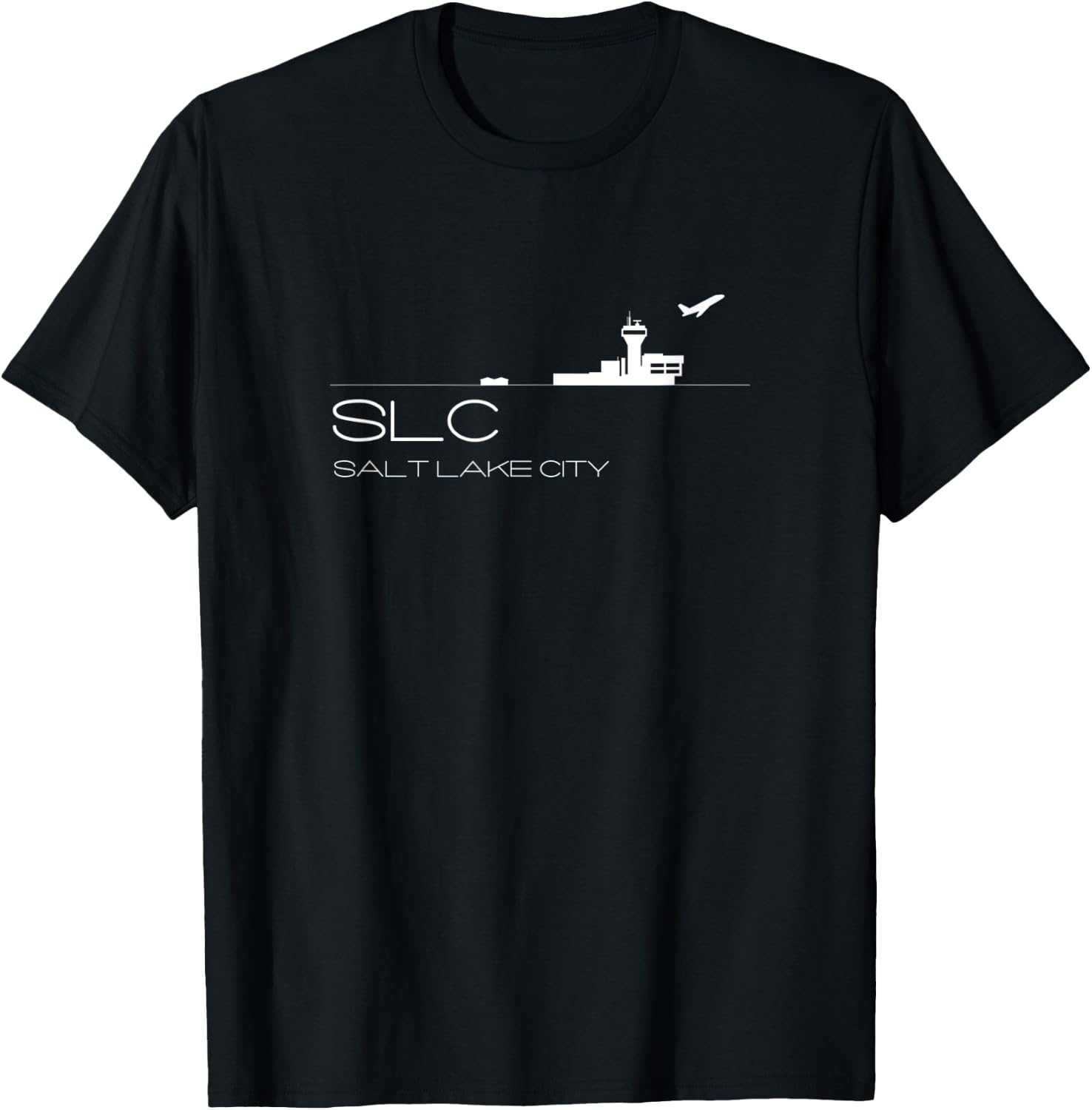 Salt Lake City Airport Code Souvenir Gift SLC T-Shirt - T-Shirt | Black