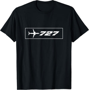 727 Airliner Plane For Avgeeks T-Shirt - T-Shirt | Black
