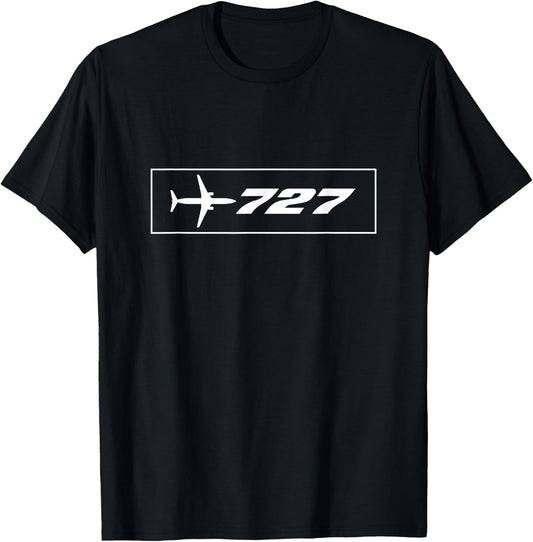 727 Airliner Plane For Avgeeks T-Shirt - T-Shirt | Black