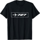 727 Airliner Plane For Avgeeks T-Shirt - T-Shirt | Black