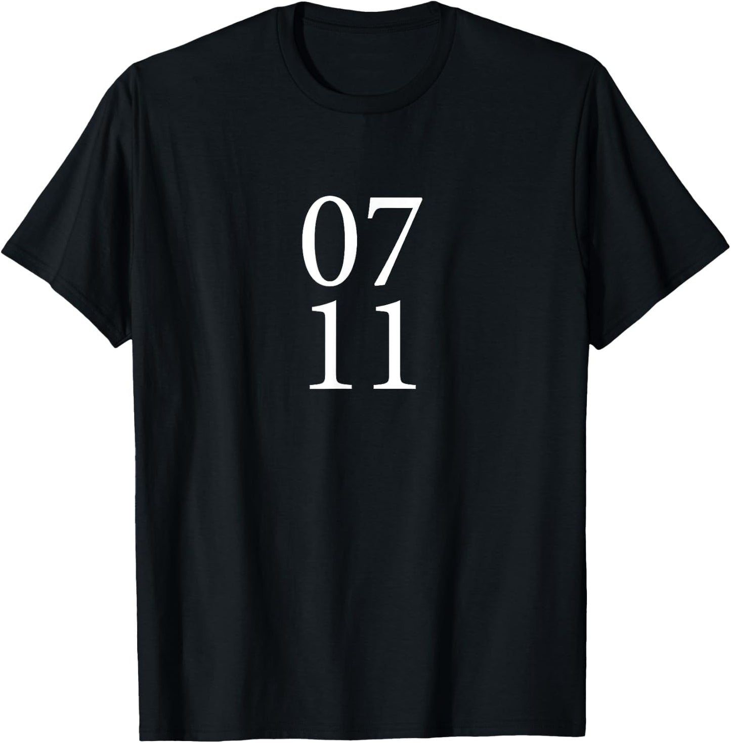7/11 July 11 Birthday Wedding Graduation Event Date T-Shirt - T-Shirt | Black