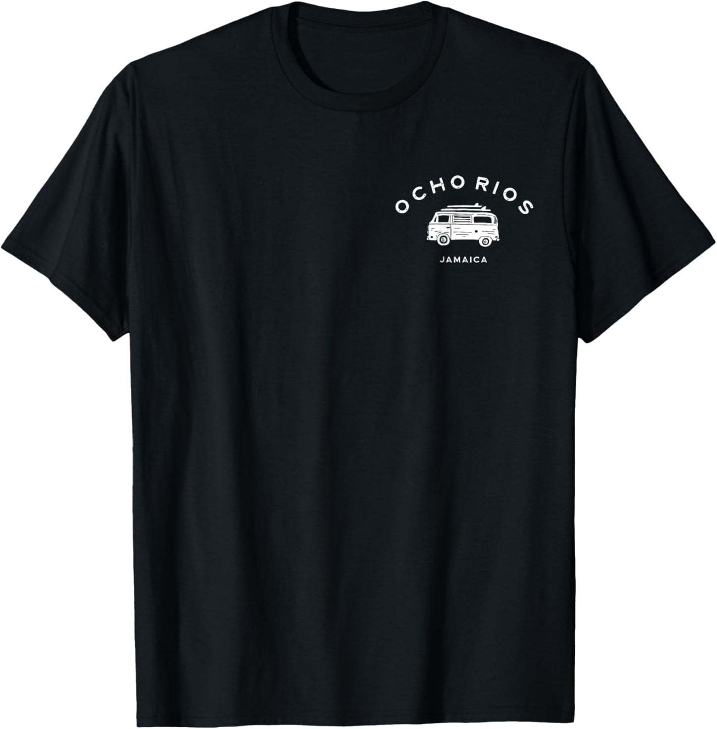Ocho Rios Jamaica Souvenir Caribbean Vintage Beach Surfer T-Shirt - T-Shirt | Black