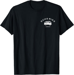 Ocho Rios Jamaica Souvenir Caribbean Vintage Beach Surfer T-Shirt - T-Shirt | Black