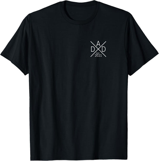 Father 2021 promoted to Dad est. 2021 Dad 2021 T-Shirt - T-Shirt | Black
