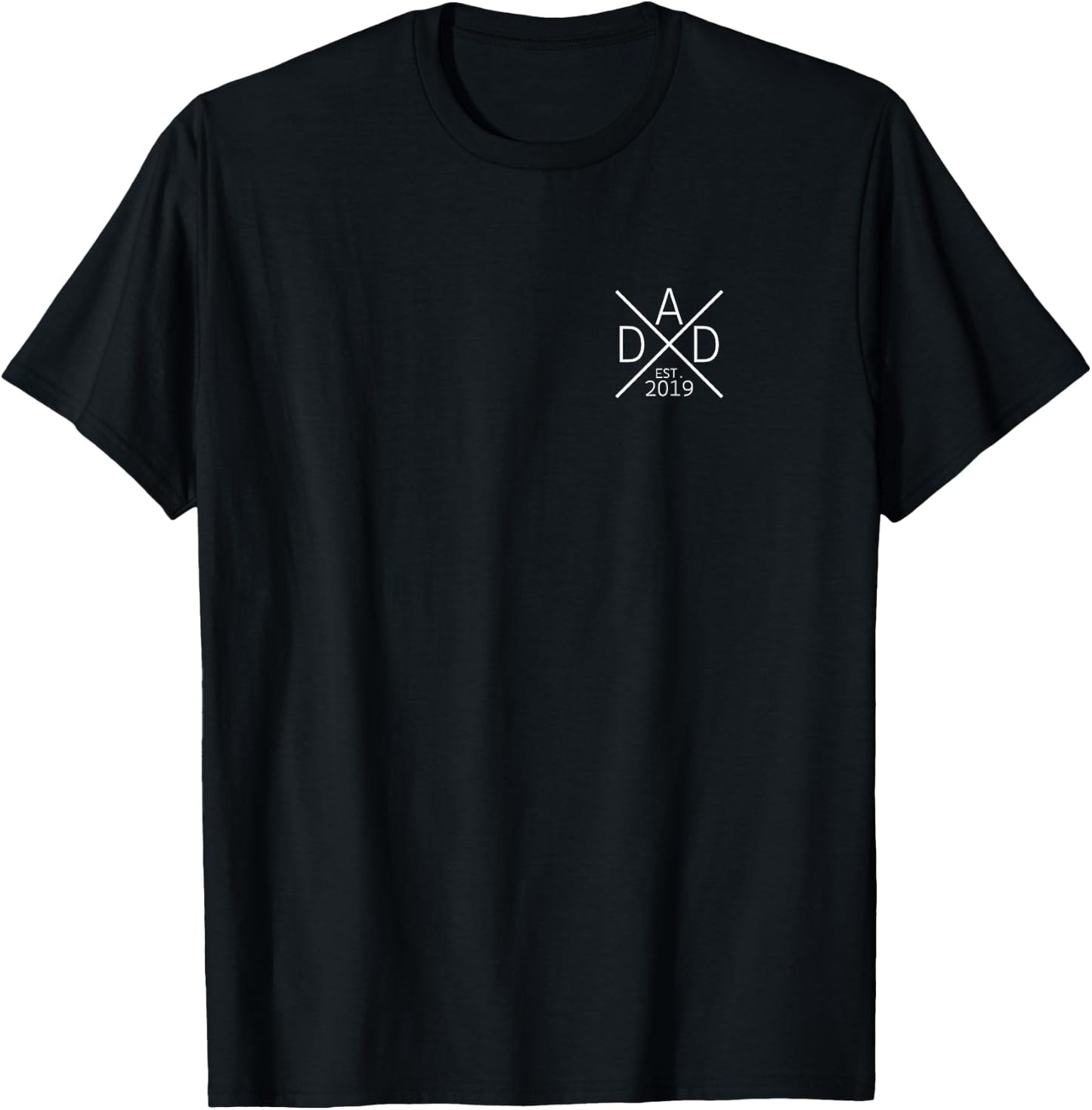 Proud Parents Matching Mom and Dad Est. Father 2019 Promoted to Dad Est. 2019 Dad 2019 T-Shirt - T-Shirt | Black