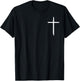 Christian Cross Christians Men Women Jesus Christ Minimal T-Shirt - T-Shirt | Black