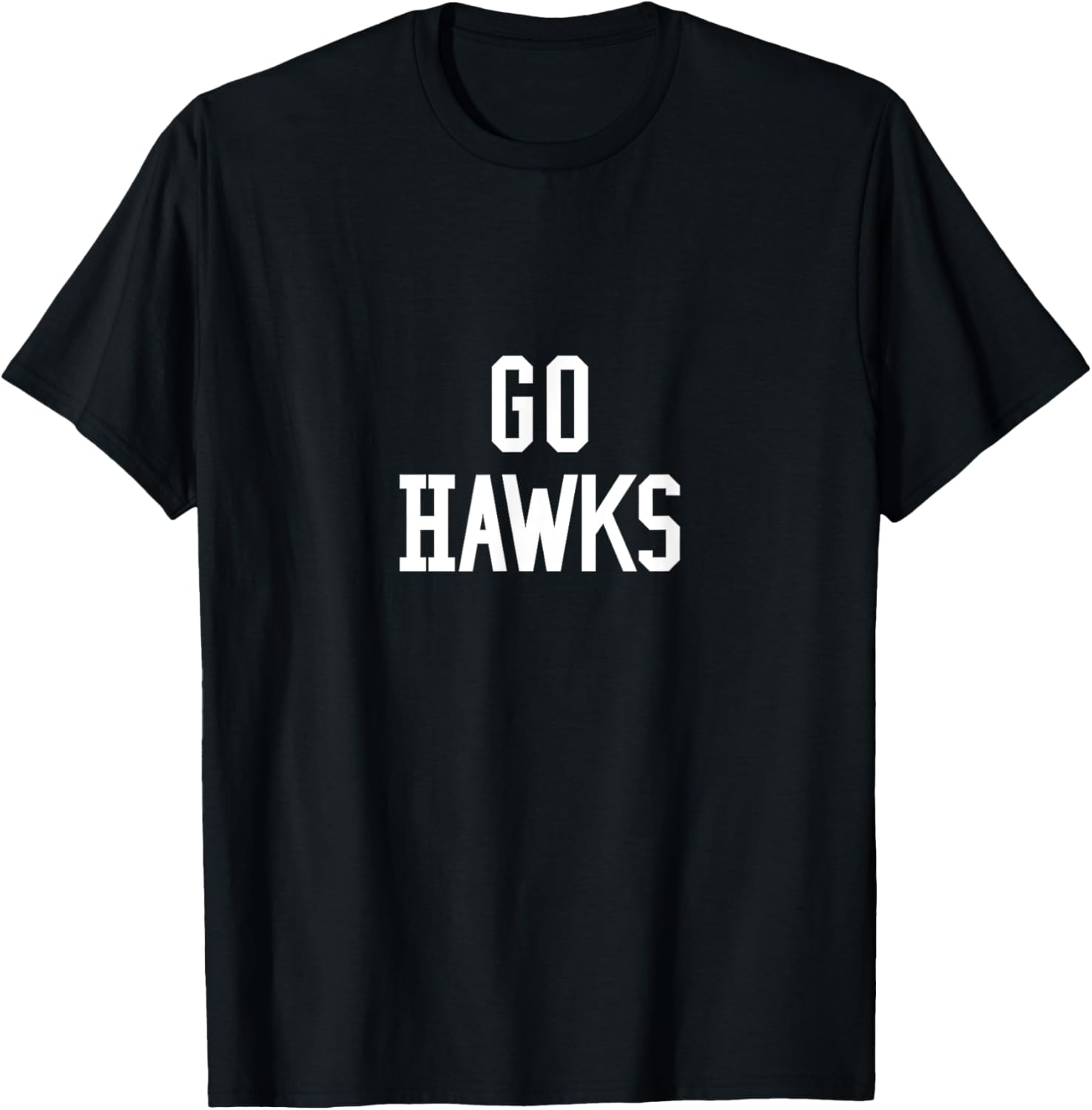 Go Hawks | High School T-Shirt - T-Shirt | Black
