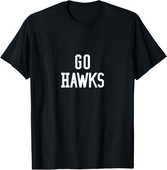 Go Hawks | High School T-Shirt - T-Shirt | Black