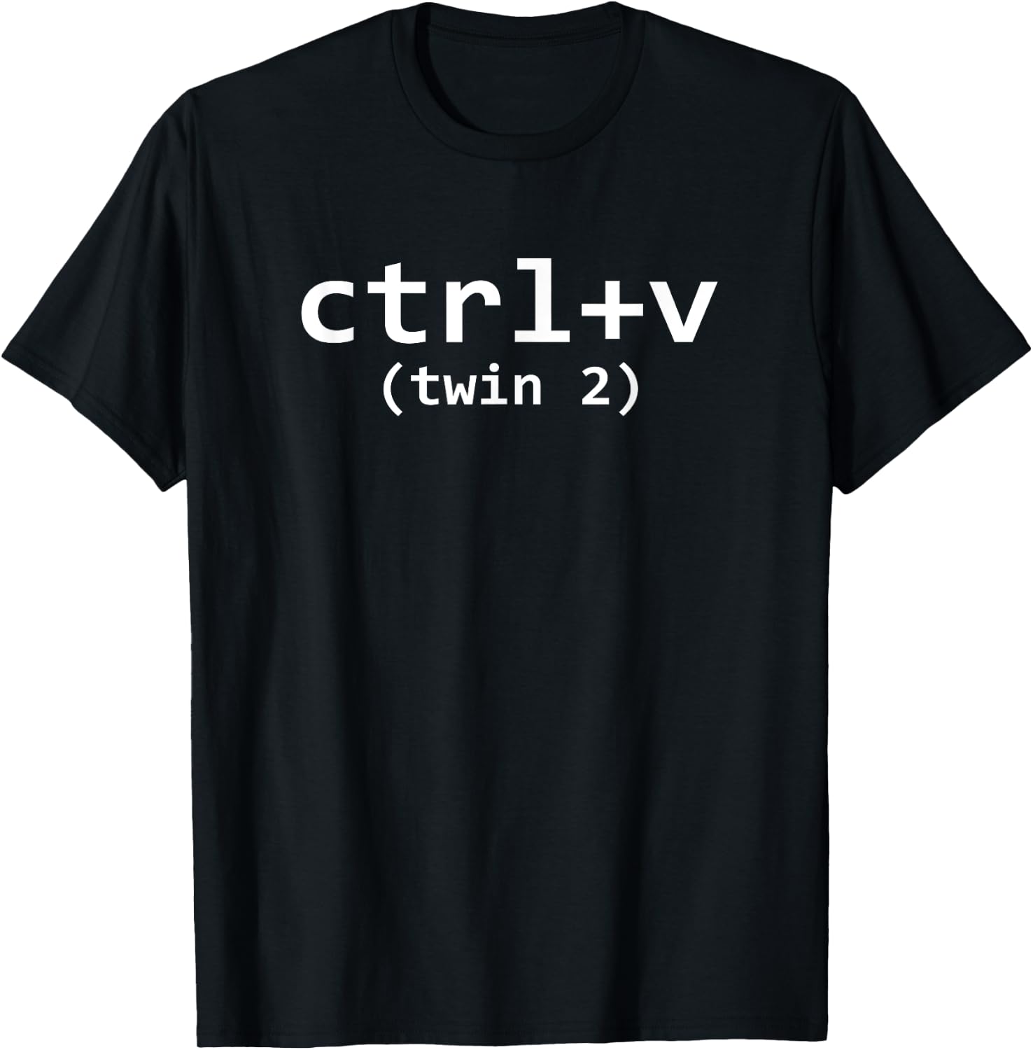 COPY Twin 1 and Twin 2 shirts matching adult & kids funny T-Shirt - T-Shirt | Black