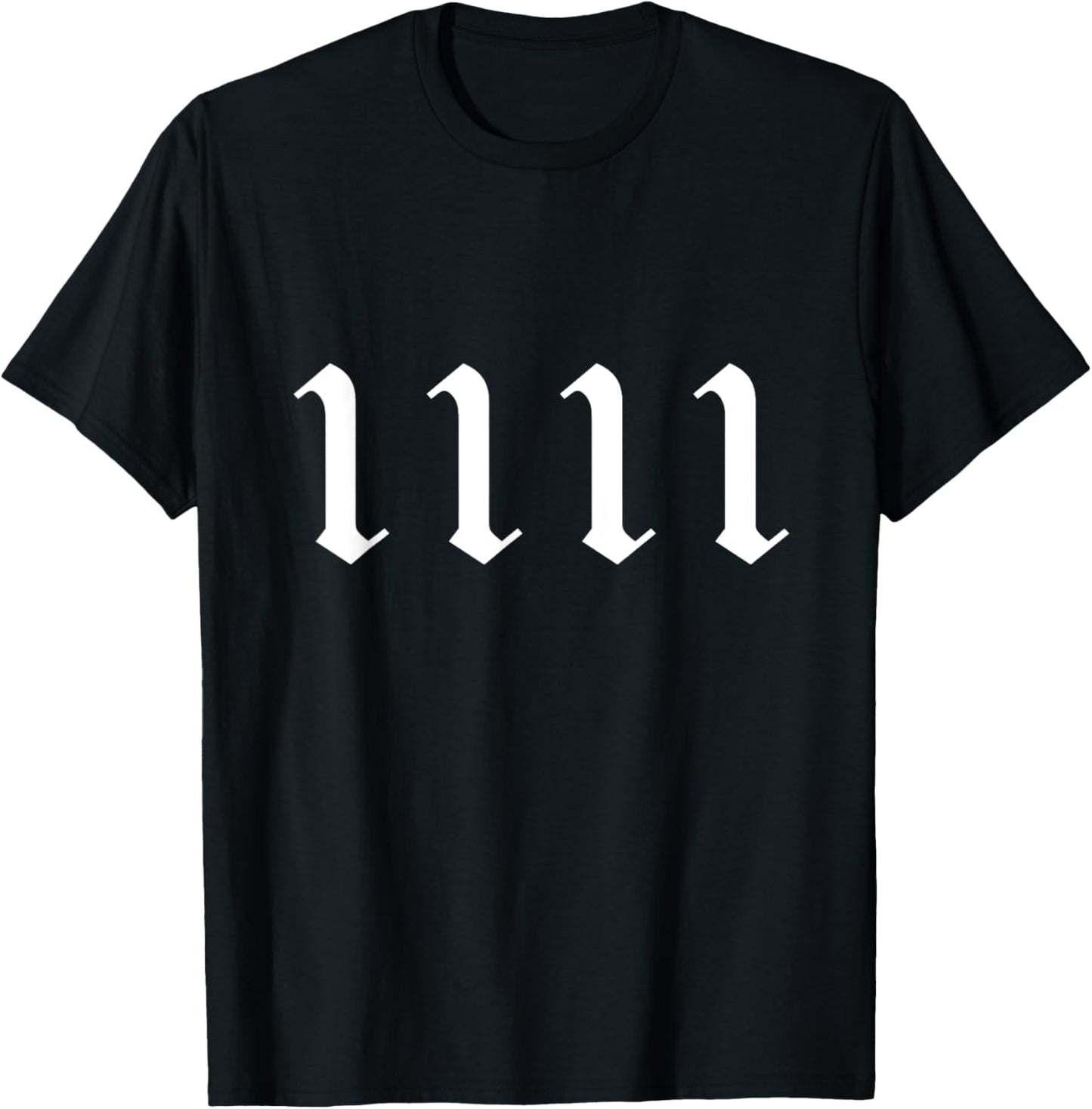 1111 Numerology Spiritual Personal Number 1111 Angel Number T-Shirt - T-Shirt | Black