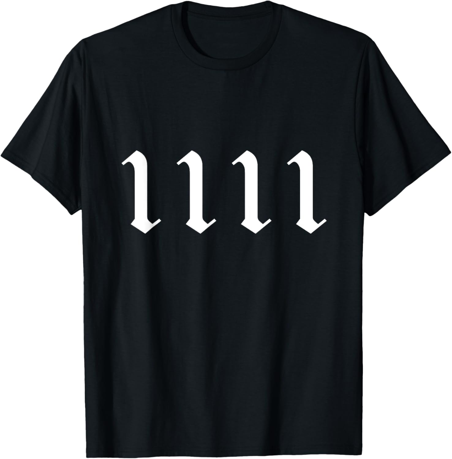 1111 Numerology Spiritual Personal Number 1111 Angel Number T-Shirt - T-Shirt | Black
