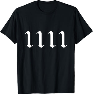 1111 Numerology Spiritual Personal Number 1111 Angel Number T-Shirt - T-Shirt | Black