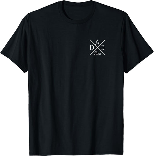 Father 2020 promoted to Dad est. 2020 Dad 2020 T-Shirt - T-Shirt | Black