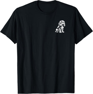 Dog Dad Mom Lover - Monochromatic Cavalier T-Shirt - T-Shirt | Black