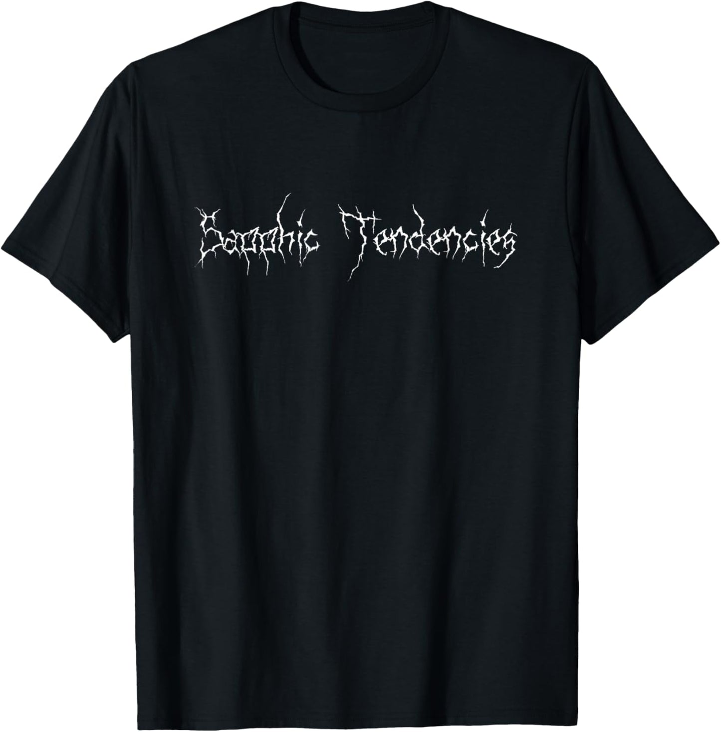 Sapphic Tendencies Funny Lesbian Pride Goth T-Shirt - T-Shirt | Black