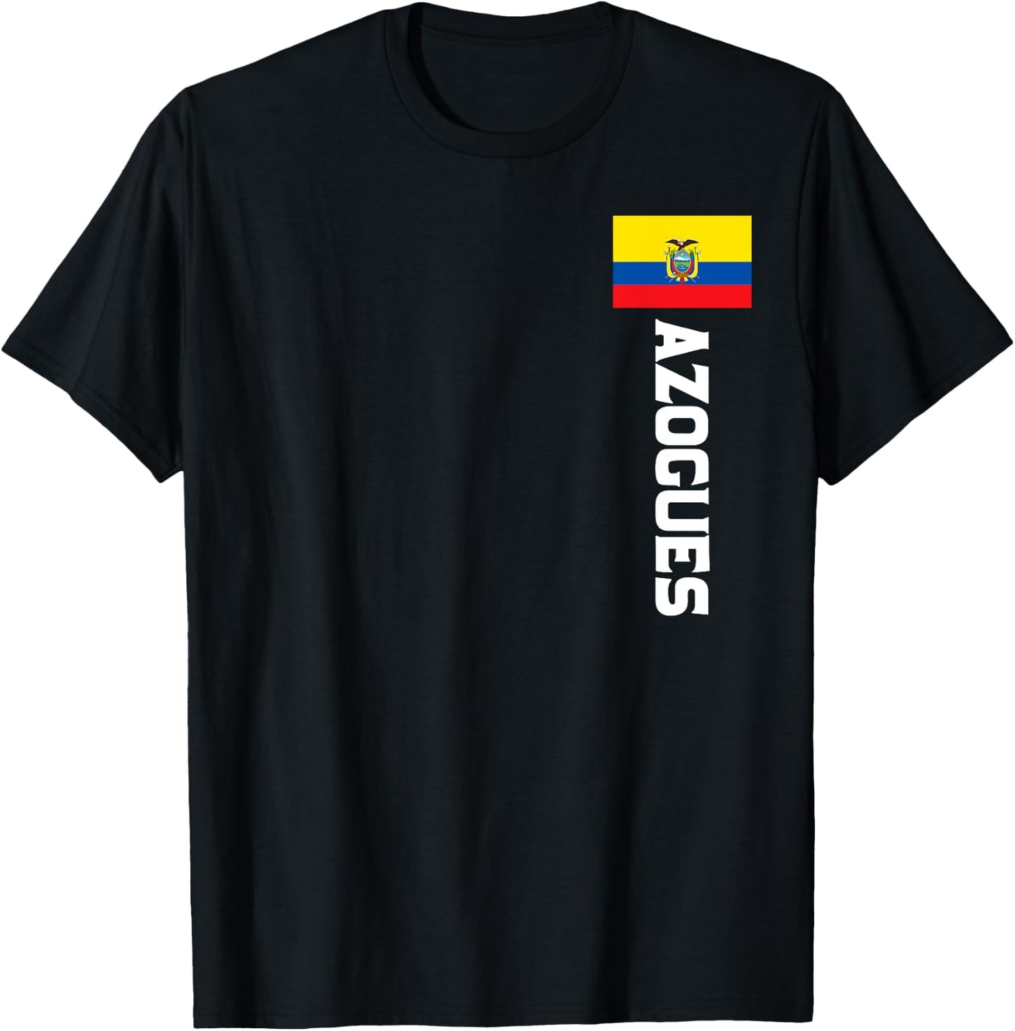 Azogues Ecuador Flag Emblem Escudo Bandera T-Shirt - T-Shirt | Black
