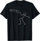 Funny Stickman Disc Golf Player Sports Lover Vintage T-Shirt - T-Shirt | Black