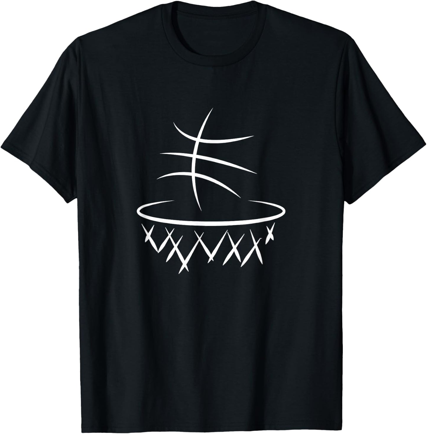 Graphic Basketball T-Shirt - T-Shirt | Black
