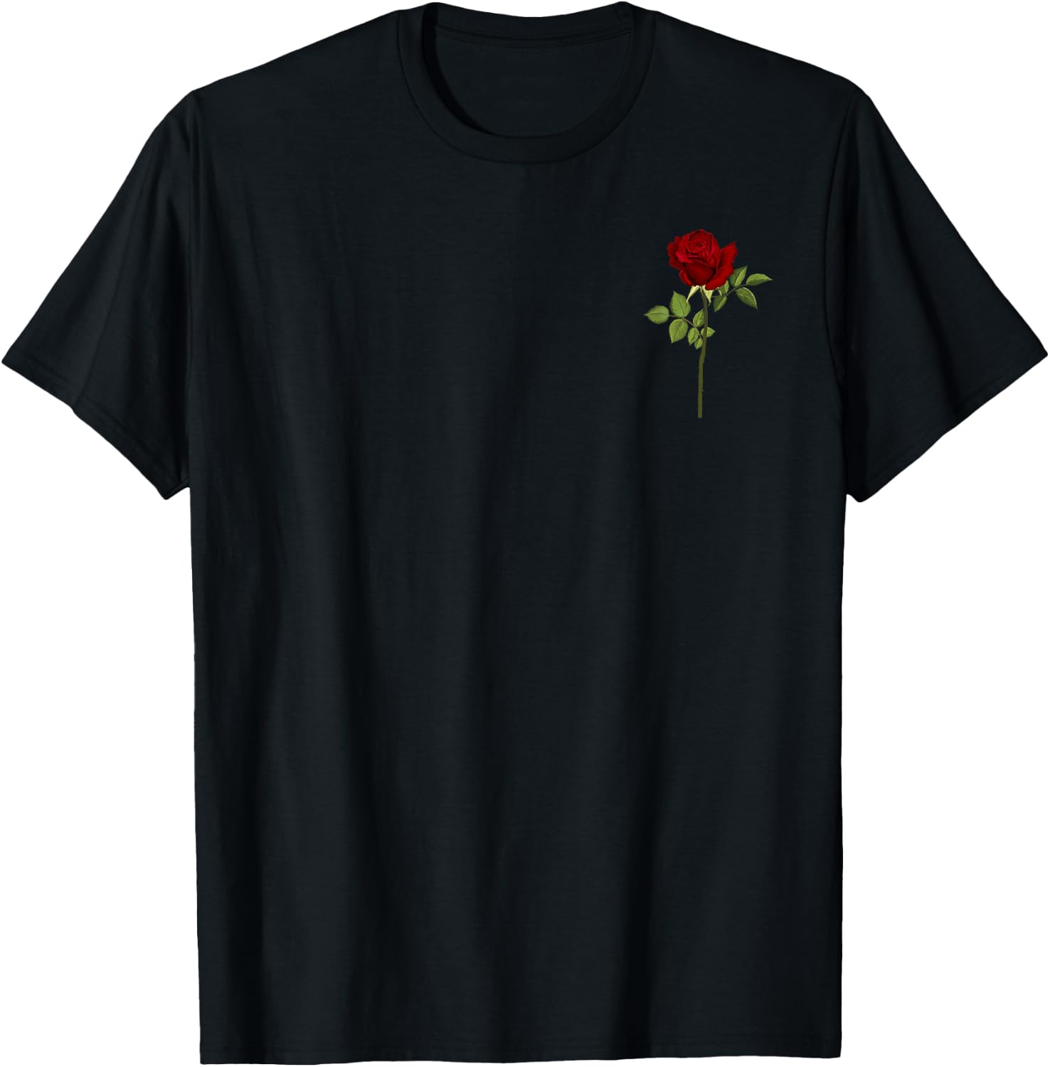 Cool Red Roses Elegant Floral Design Women and Youth T-Shirt - T-Shirt | Black