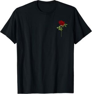 Cool Red Roses Elegant Floral Design Women and Youth T-Shirt - T-Shirt | Black