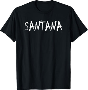 Santana Last Name American Hispanic Mexican Spanish Family T-Shirt - T-Shirt | Black