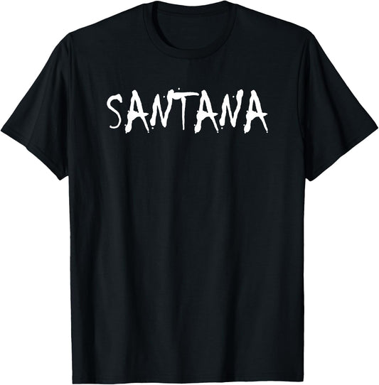 Santana Last Name American Hispanic Mexican Spanish Family T-Shirt - T-Shirt | Black