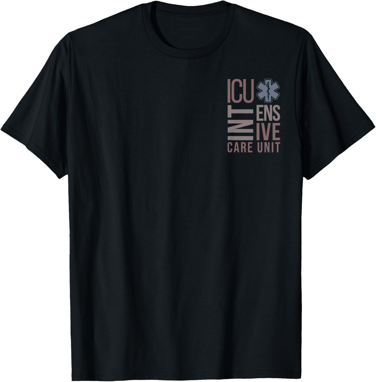 ICU Registered Nurse Intensive Care Unit RN Staff ICU Nurse T-Shirt - T-Shirt | Black