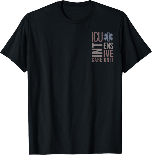 ICU Registered Nurse Intensive Care Unit RN Staff ICU Nurse T-Shirt - T-Shirt | Black